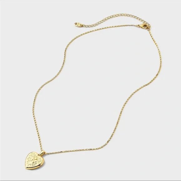 14k Gold Dipped Heart Letter “K” Pendant Necklace by A New Day - Picture 2 of 10